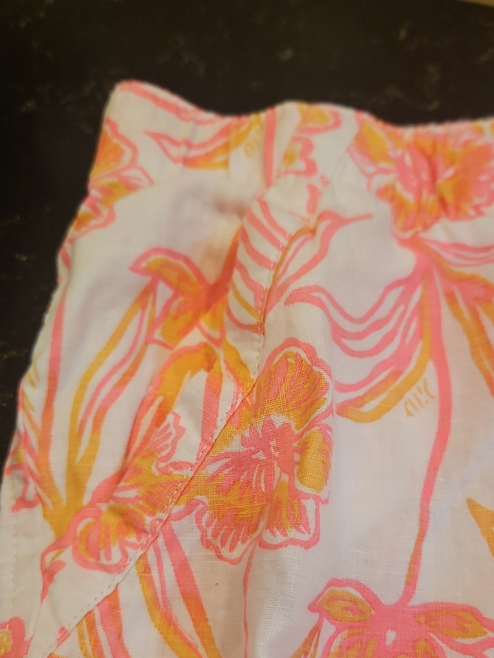 Lilly Pulitzer Pink Floral Drawstring Capris - Picture 5 of 9